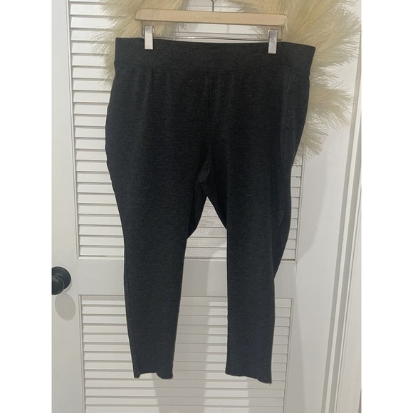 Catherines Heather Gray Ultra Knit Ponte Full Length Leggings Pant Sze 2X 22/24W - Picture 2 of 7